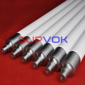 Quartz ceramic guide tube and rollers