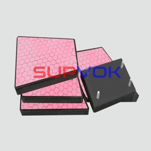 Wear resistant RBSiC and SSiC plates, blocks, tiles, ceramic and rubber plates