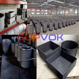 Graphite crucible, Graphite bonded silicon carbide crucible, SiC graphite crucible in Smelting industry