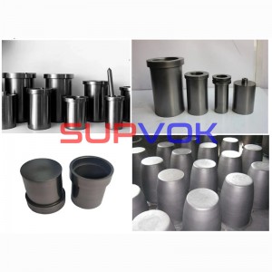 Graphite crucible, Graphite bonded silicon carbide crucible, SiC graphite crucible in Smelting industry